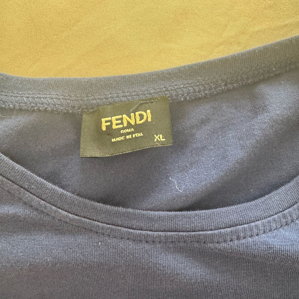 Fendi Men's Dark Blue Tee
